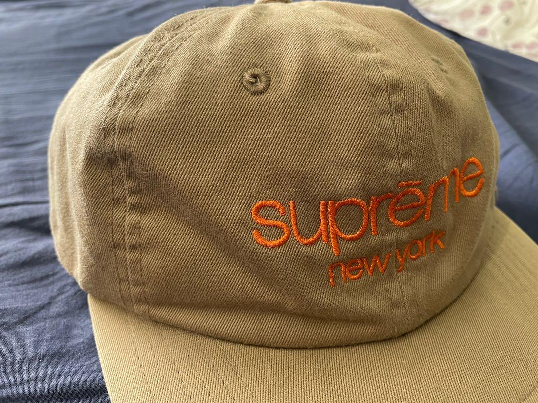 Supreme Classic Logo 6 Panel Cap Hat 六分割卡其棒球帽滑板帽