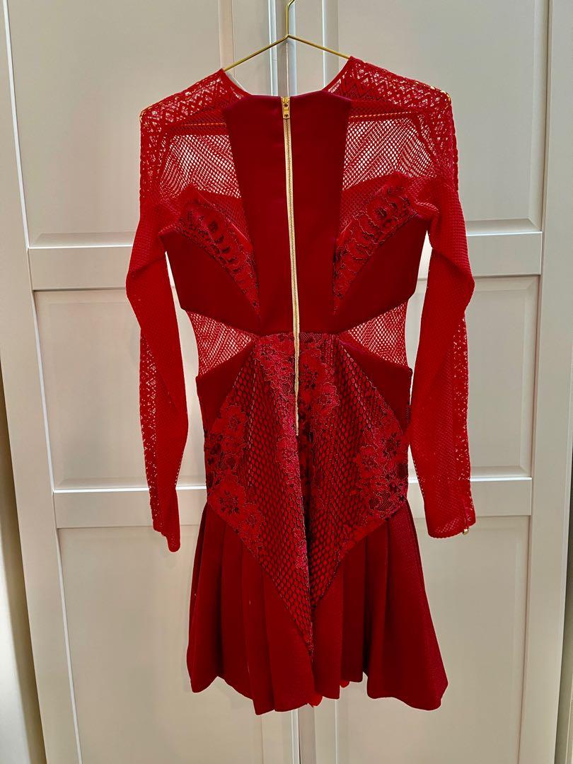 Three floor red dress Carousell