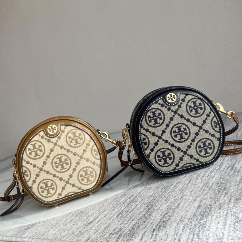 Tory Burch Round Monogram Bag Women s Fashion Bags Wallets Cross body Bags on Carousell
