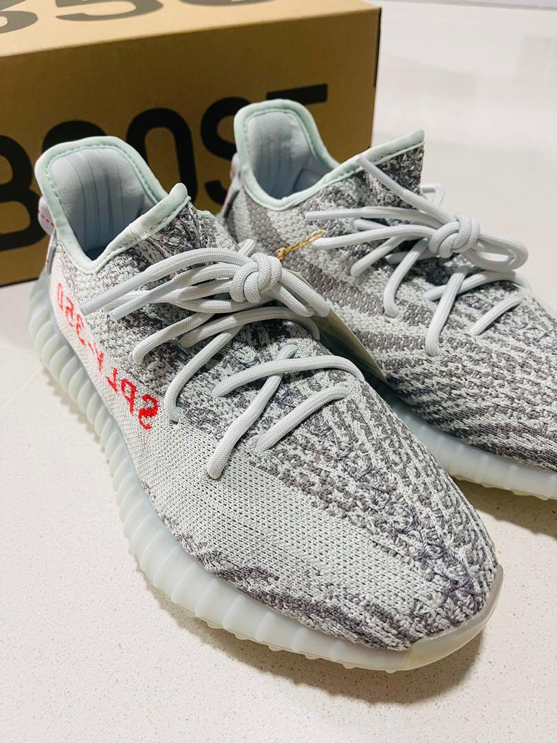 US 7.5 UK 7 BLUE TINT ADIDAS YEEZY BOOST 350 V2 Men s Fashion Footwear Sneakers on Carousell