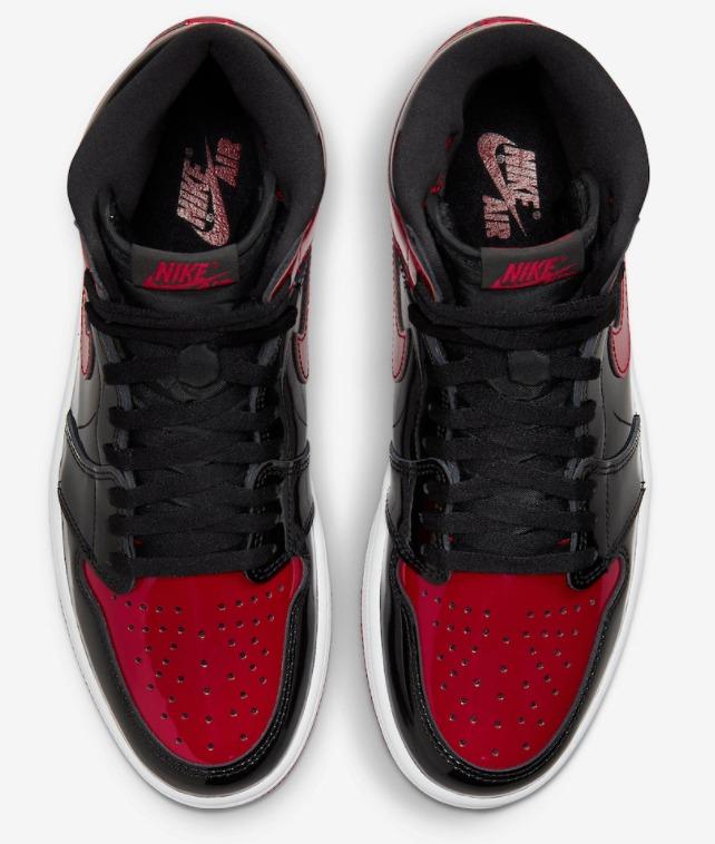 US 9 Jordan 1 Retro High OG Patent Bred Men s Fashion Footwear Sneakers on Carousell