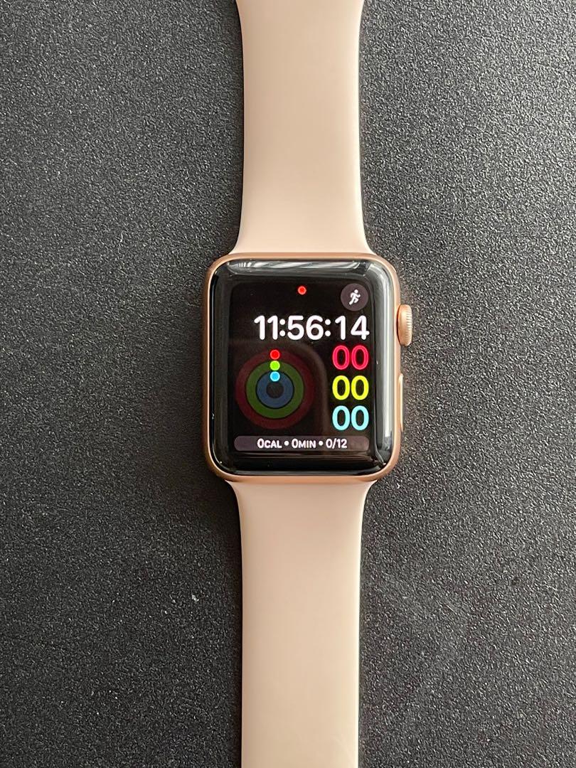 Used Apple Watch S3 Rose Gold Aluminum 42mm Mobile Phones
