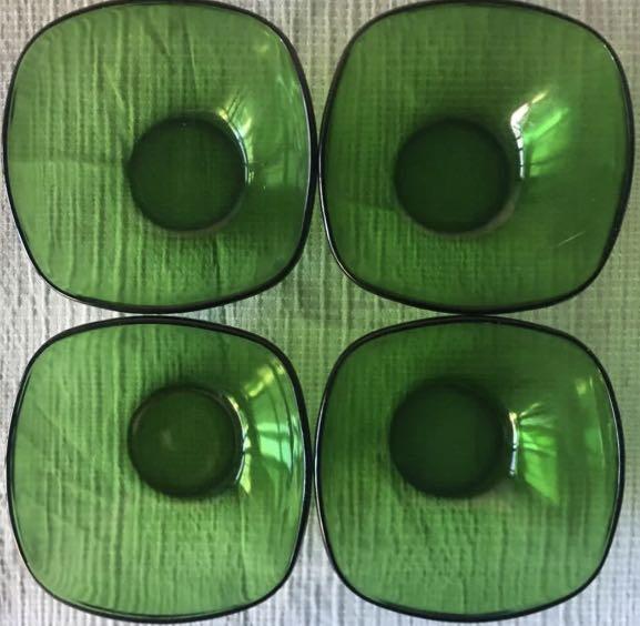 VERECO FRANCE green glass serving plate, Furniture & Home Living