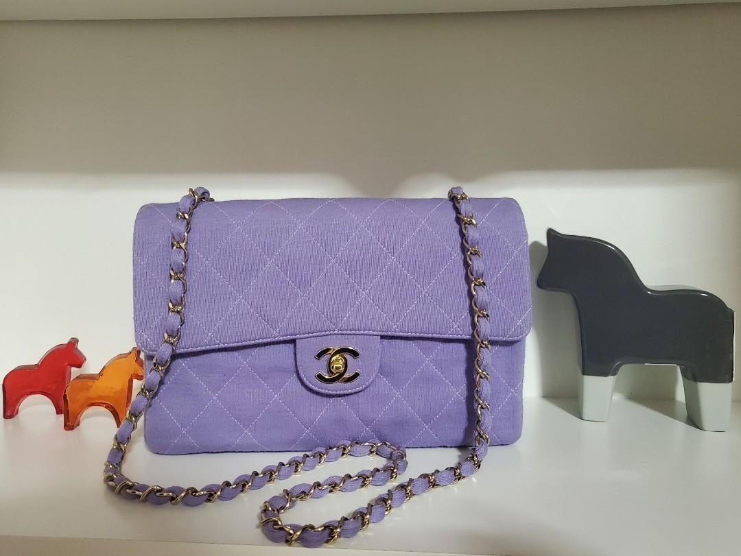Chanel Jersey Quilted Large Classic Flap Bag