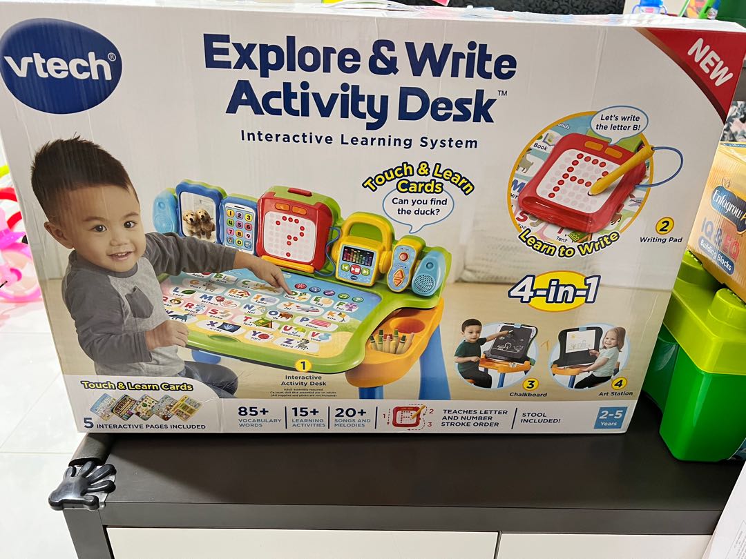 Vtech Explore & Write Activity Desk, Babies & Kids, Infant Playtime on