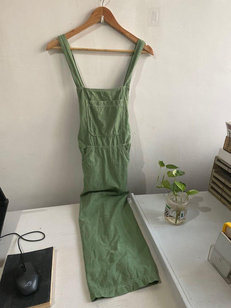 zara green jumper dress