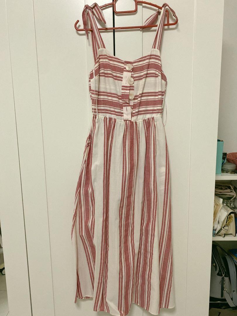 Zara trafaluc striped dress discount