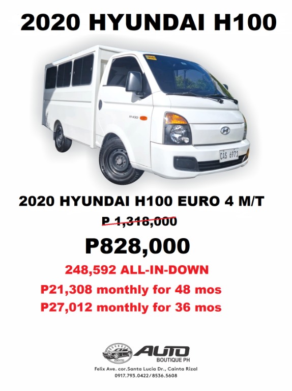 Hyundai h100 van price list clearance