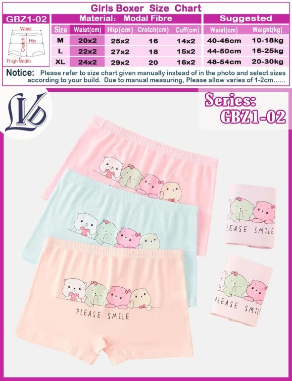 4pcs Comfortable Cotton Underwear for Girls Over 8 Years Old Hipster  Underpants