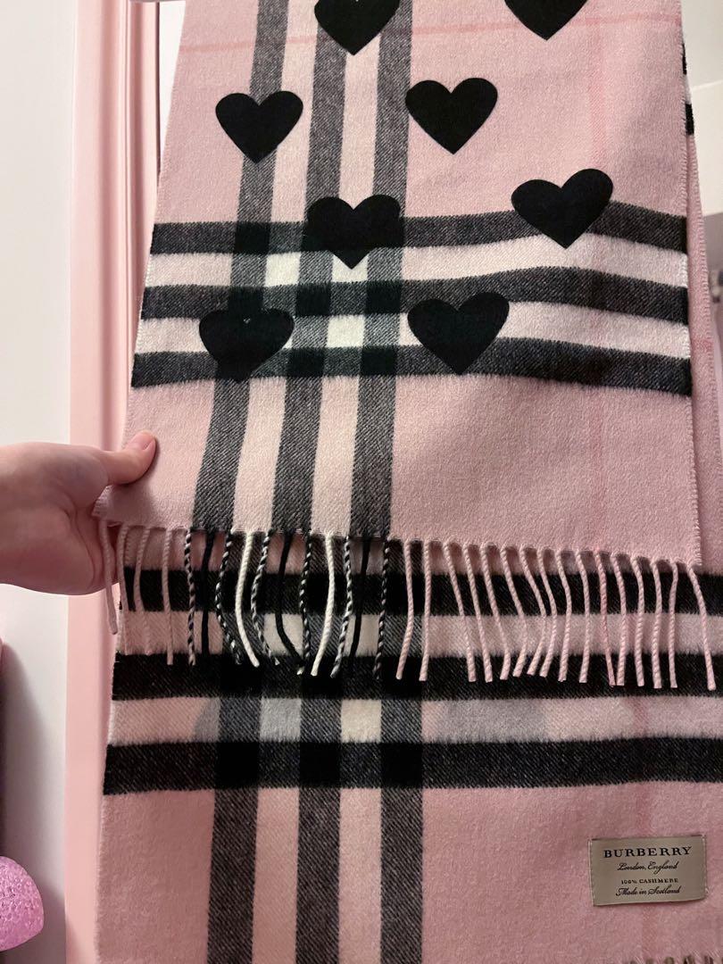 Burberry pink heart scarf clearance