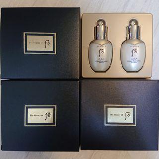 后 whoo 整盒$450 天率丹 完美奇蹟皇后 精華 凝露 25ml 乳液 25ml