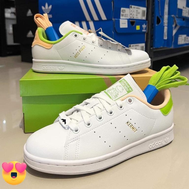 Adidas Stan Smith Kermit Miss Piggy Unisex, Women's Fashion, Footwear,  Sneakers on Carousell