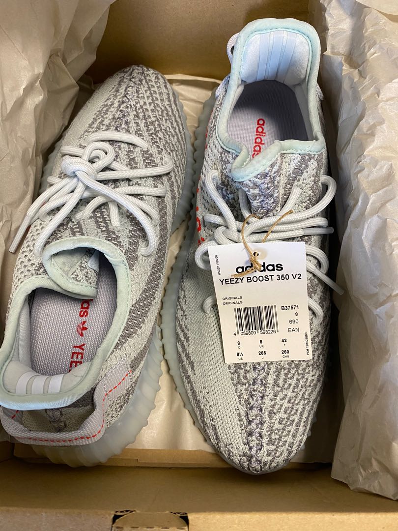 Adidas Yeezy Boost 350 V2 Blue Tint, Men's Fashion, Footwear, Sneakers on  Carousell