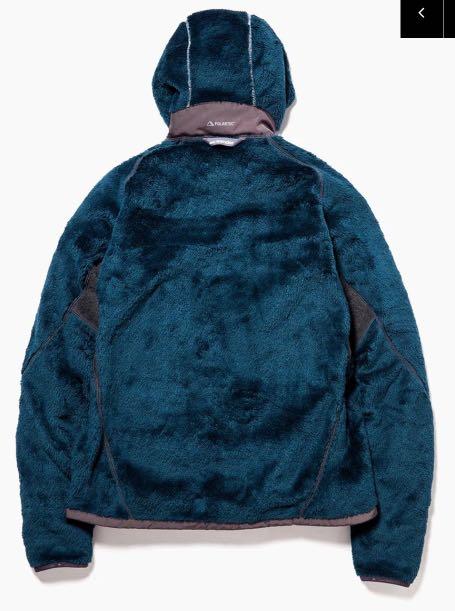 全新And Wander High Loft Fleece Hoodie green sz.3/M made in Japan