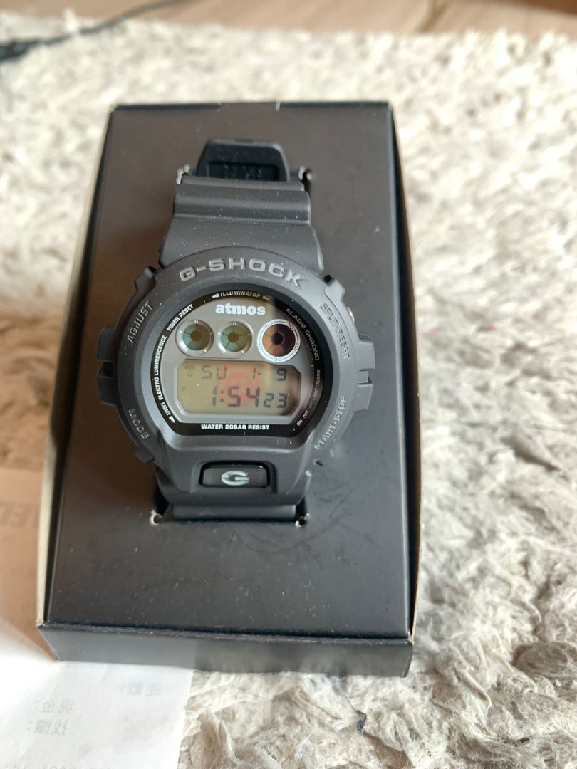 Atmos x bearbrick x Casio g-shock 6900 made in japan, 名牌, 手錶