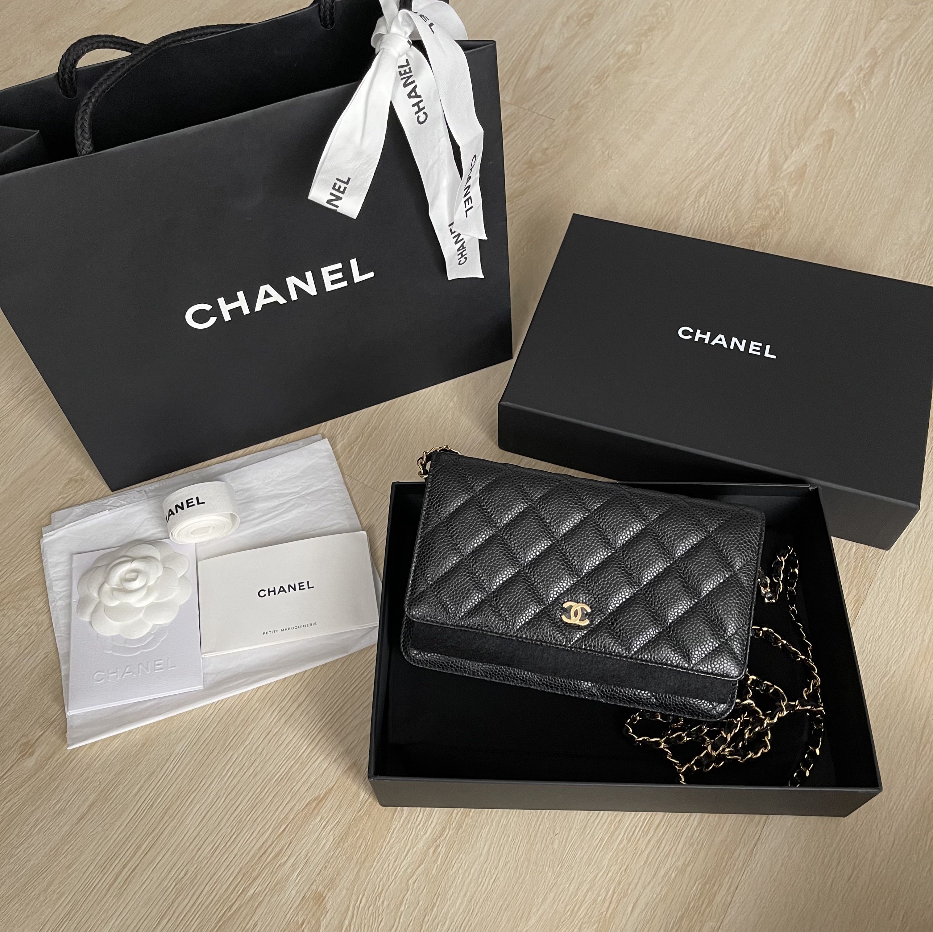 Authentic Brand New Chanel WOC Wallet on Chain Caviar GHW (Microchipped),  Luxury, Bags & Wallets on Carousell