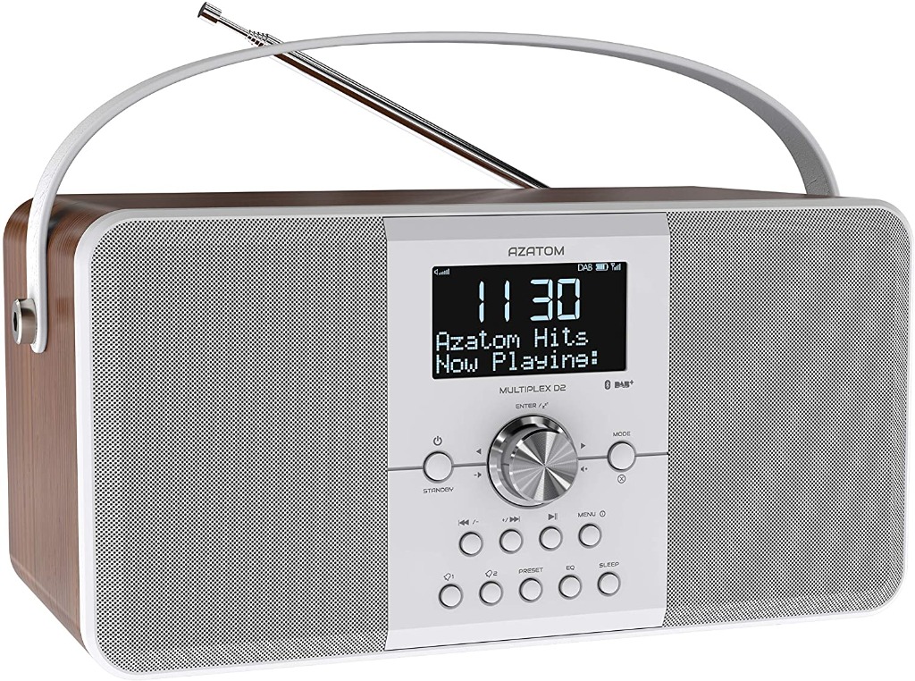 AZATOM Multiplex D2 DAB+ FM Digital Radio & Alarm Clock Bluetooth 5.0