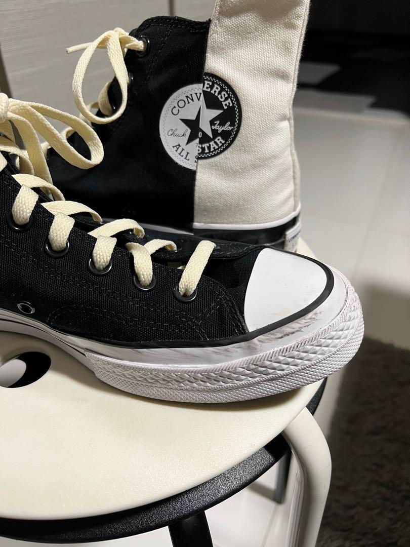 Black and white Converse high tops