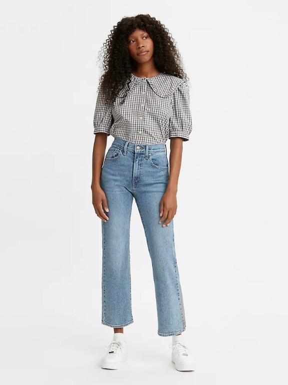 Levis high cheap rise crop