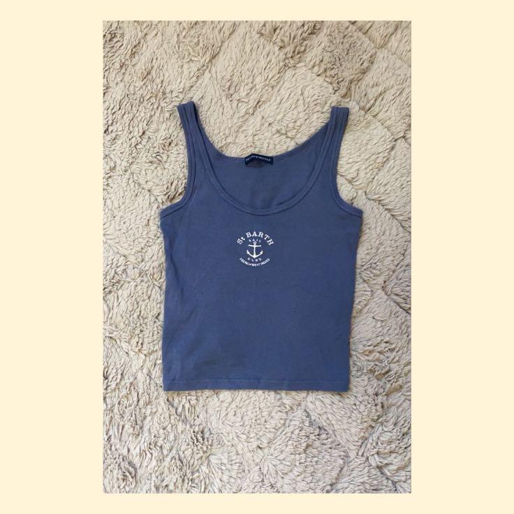 BNWT brandy melville beyonca lace tank top in blue and beige, Women's  Fashion, Tops, Sleeveless on Carousell