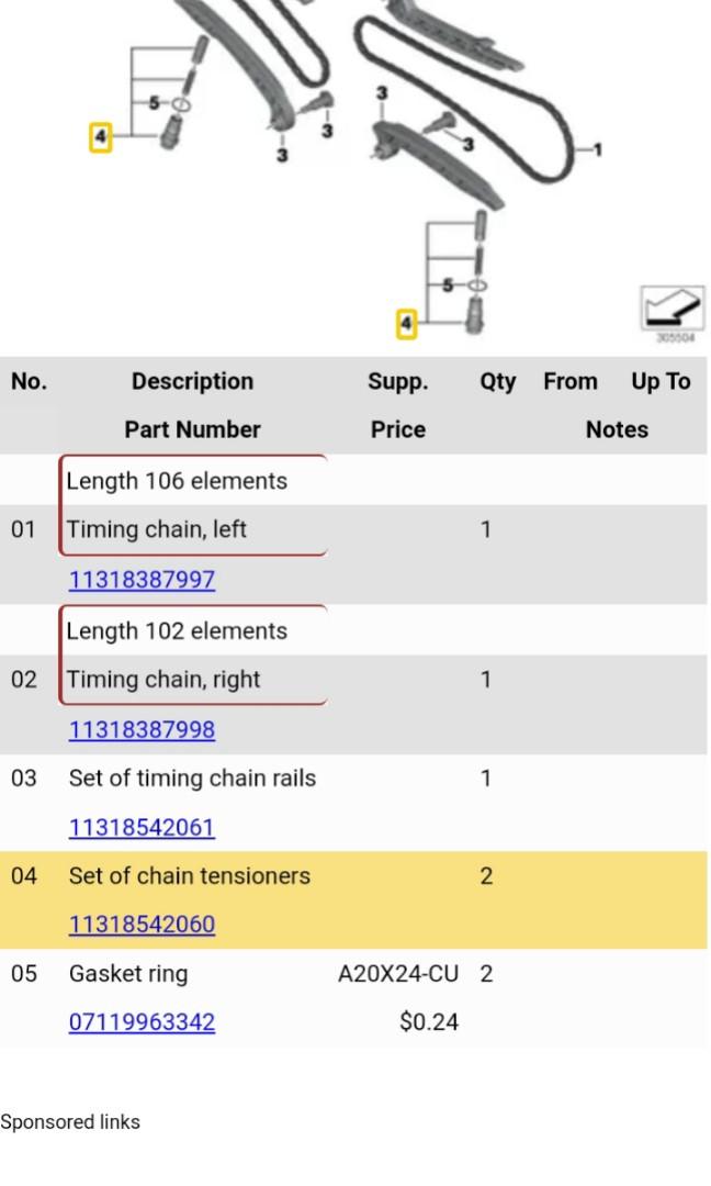 Cam Chain Tensioner Parts for BMW R1200GS / R1200GSA/ R1200RT / R1200R /R1200RS /R1250GS
