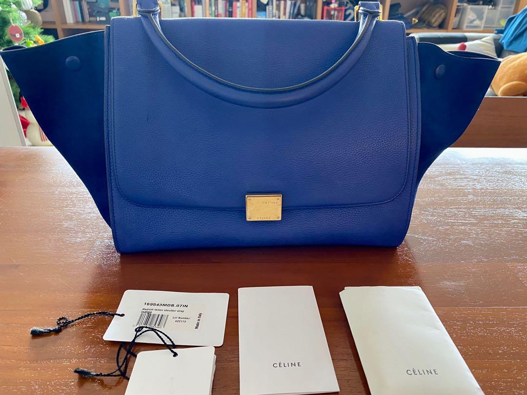 Celine Medium Trapeze 2 way bag Navy