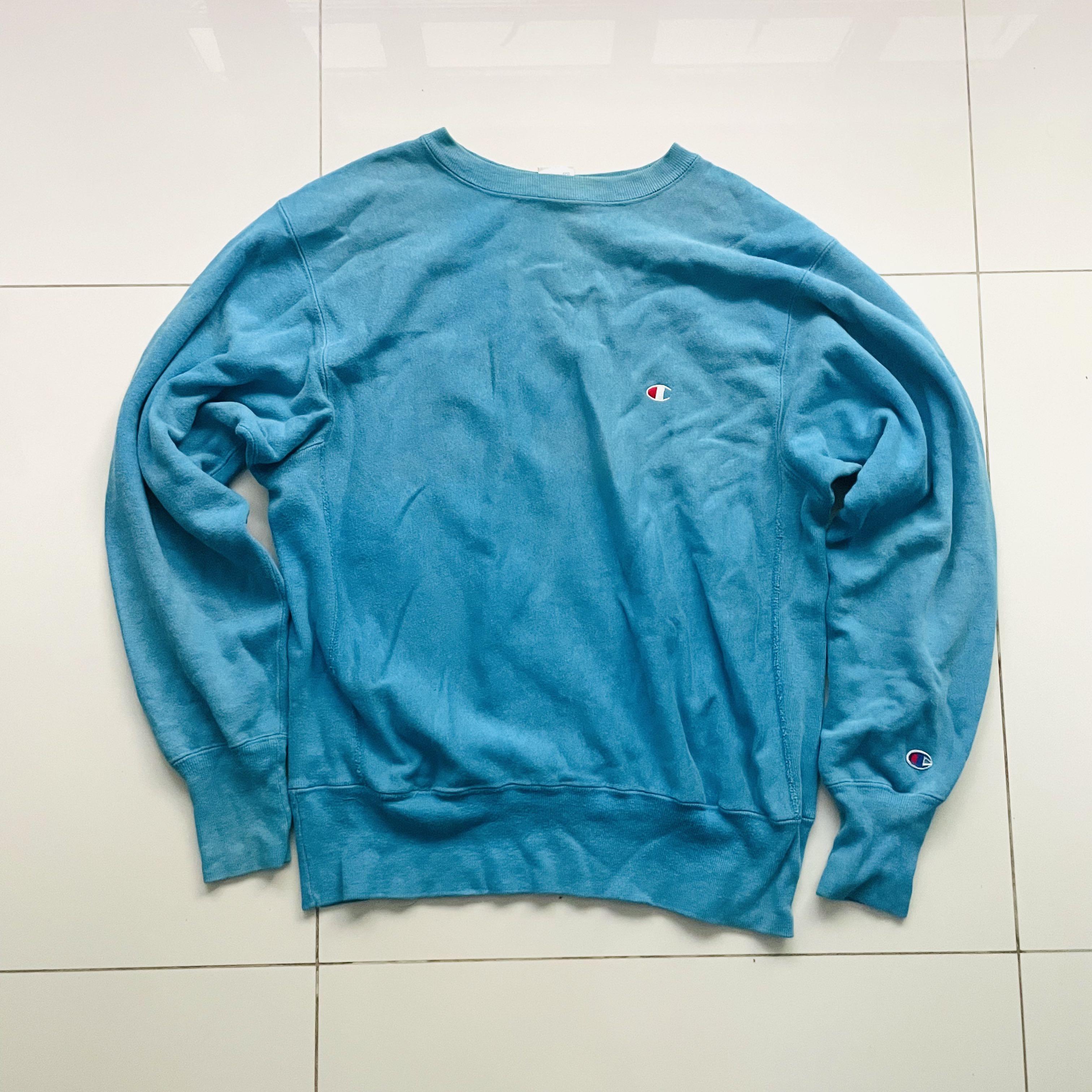 Champion baby blue best sale sweatshirt