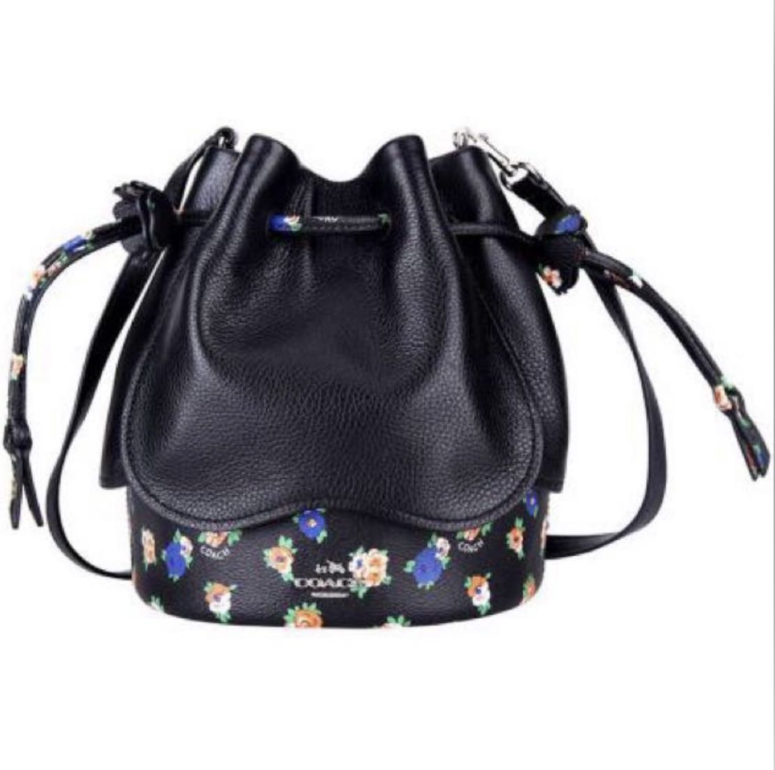 coach petal drawstring wristlet