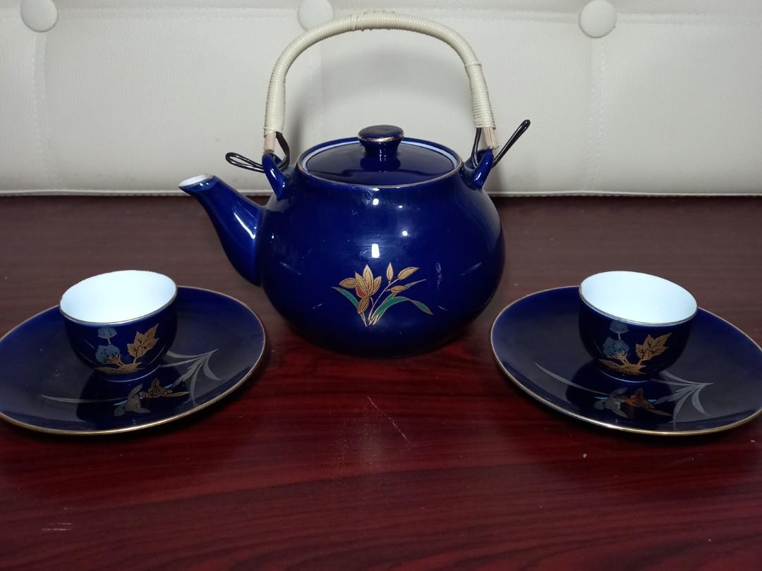Cobalt Blue Tea Set, Furniture & Home Living, Kitchenware & Tableware