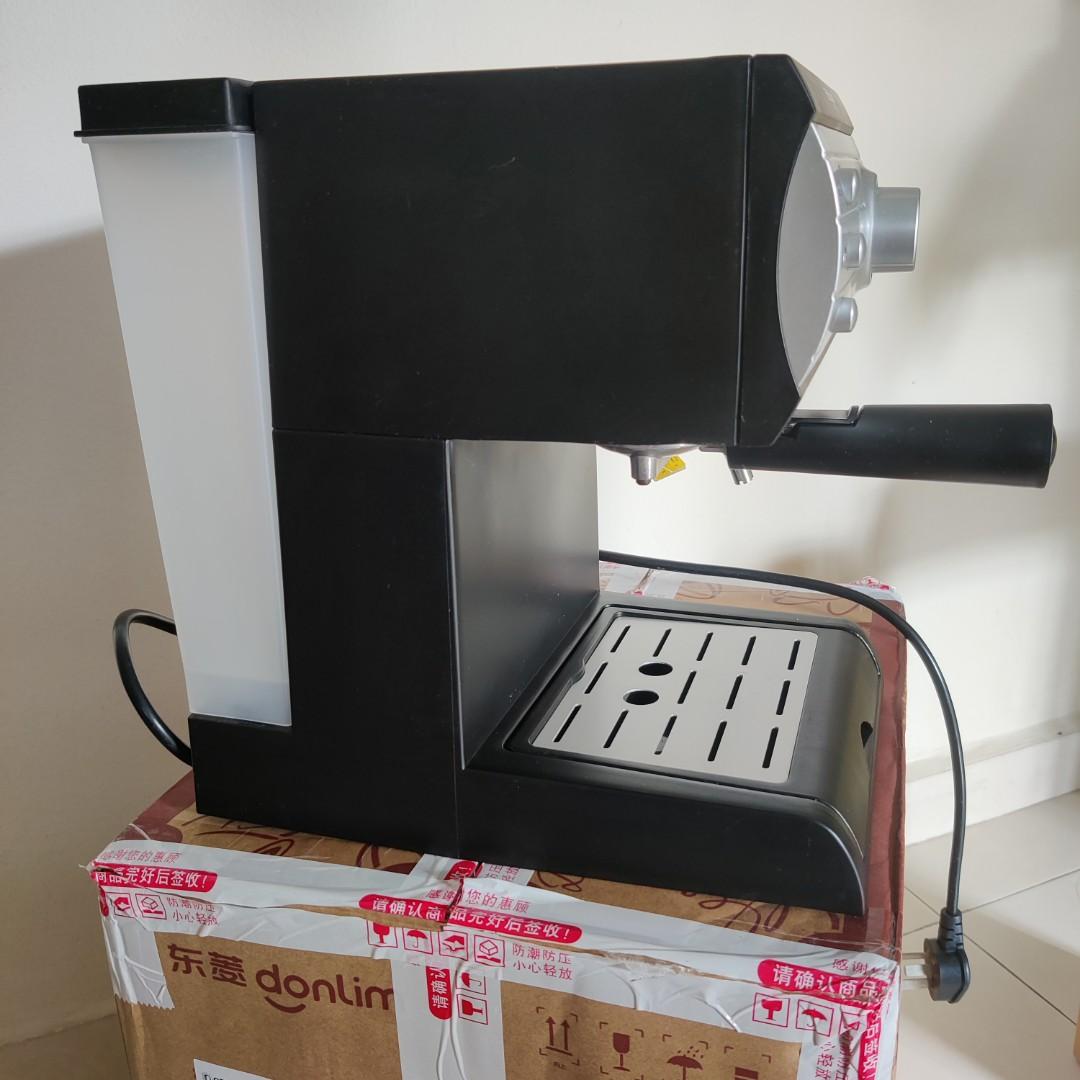 Coffee Machine Half Automated (Donlim KF6001) with Coffee Grinder, TV