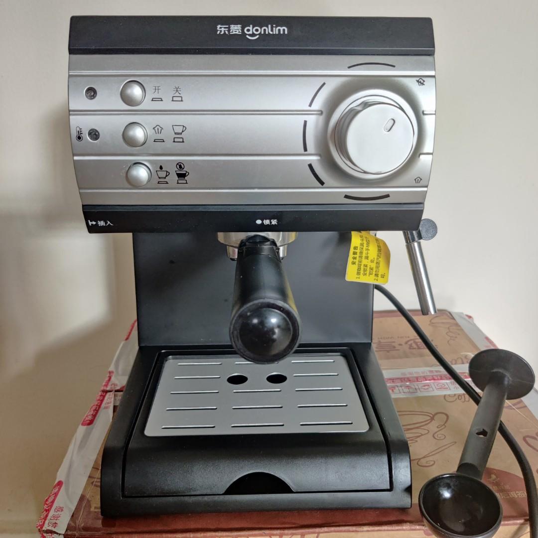 Coffee Machine Half Automated (Donlim KF6001) with Coffee Grinder, TV