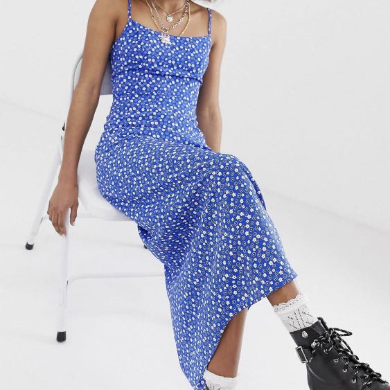 COLLUSION 90 s Floral Cami Dress