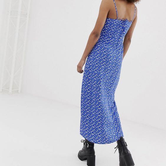 COLLUSION 90 s Floral Cami Dress