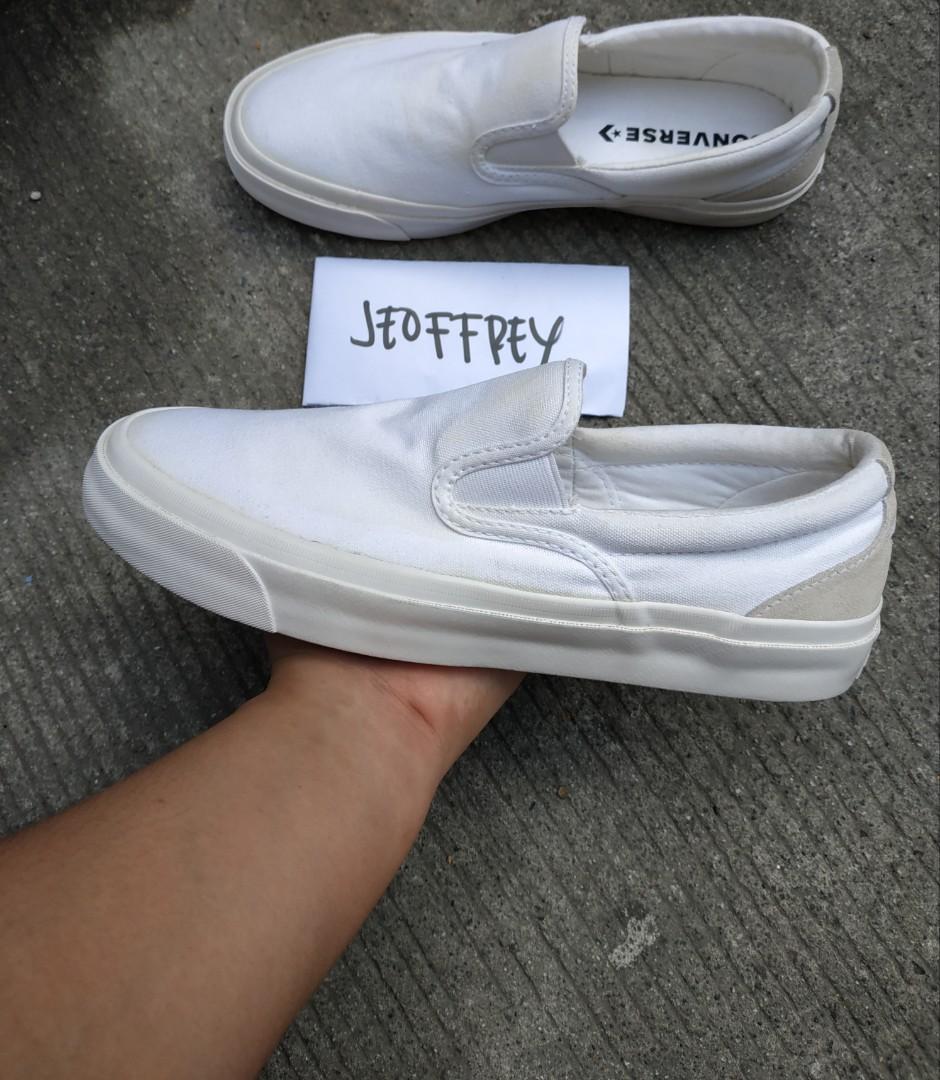 Converse one star slip on white store