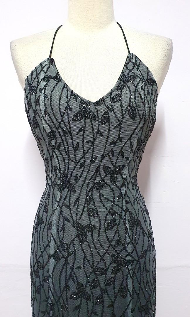 princess polly baby blue dress dark grey evening gown main image 1