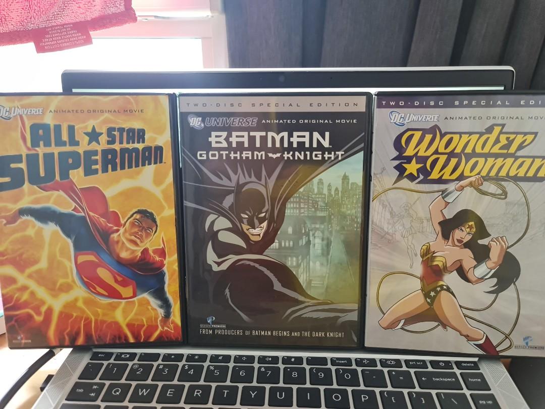DC Trinity (Category: CDs & DVDs) located in Singapore. Submitted by oldbird1979 (Listing ID 1136289821, Image 1). Description: DC Animated Original Movies All Star Superman Gotham Knight Wonder Woman.