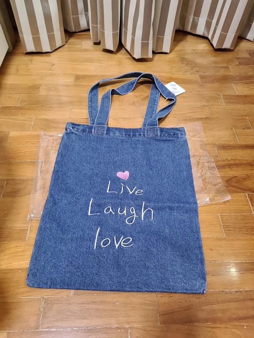 Denim Tote Bag shoulder bag with zipper zip Women s Fashion