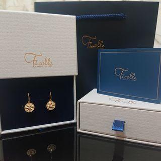 Ficelle 輕珠寶 矽膠耳夾 從燈塔到房間 – 天鵝 – 耳環 鋯石 黃銅鍍18K金