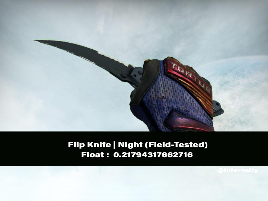 Flip Knife Night FT CSGO SKINS KNIVES, Video Gaming, Gaming Accessories