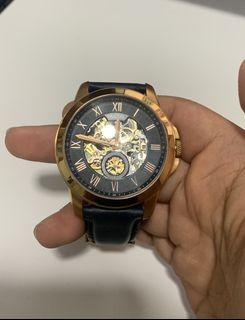 Fossil Skeletal Navy Blue Watch