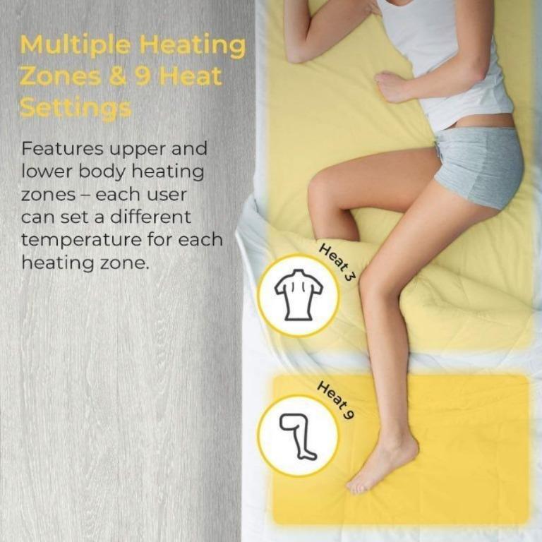 FREE DELIVERY) Cosi Home® Luxury Multi-Zone Electric Blanket (King Size)  with 9 Heat Settings, Upper u0026 Lower Body Heating Zones, Dual Remote Control  and Luxury Fleece Material, Furniture u0026 Home Living, Bedding