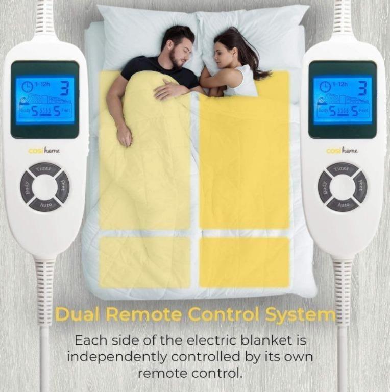 (FREE DELIVERY) Cosi Home® Luxury MultiZone Electric Blanket (King