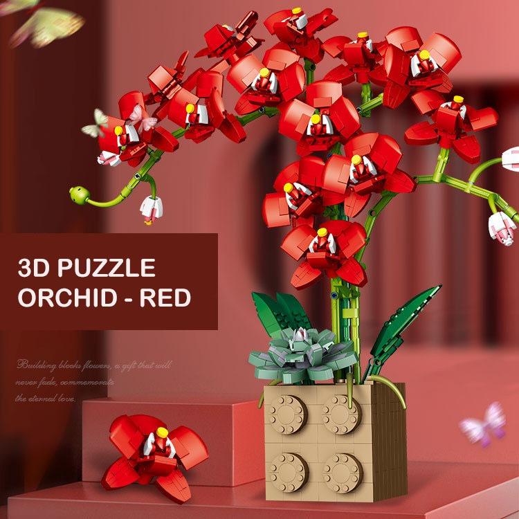 Free Wrapping】Compatible with LEGO blocks, 3D DIY blocks Orchid Flowers,  CNY decoration 2022 Flower.CNY Flower.Chinese New Year. Building Block toy  set., Hobbies & Toys, Toys & Games on Carousell