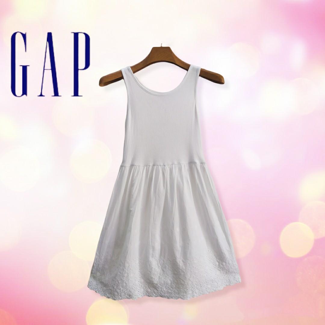 GAP Kids White Eyelet Lace Sleeveless Dress. Size XL 10 13 YO
