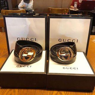 GUCCI Signature belt made in Italy with tag box and invoice