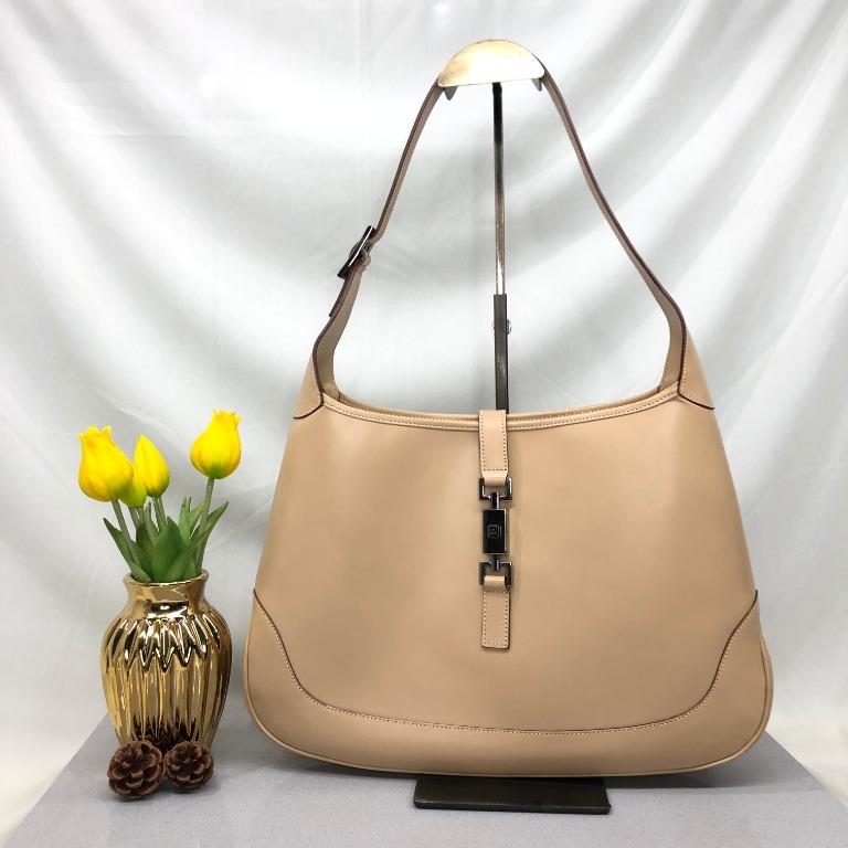 GUCCI The Jackie 1961 Vintage Medium Hobo Bag in Beige
