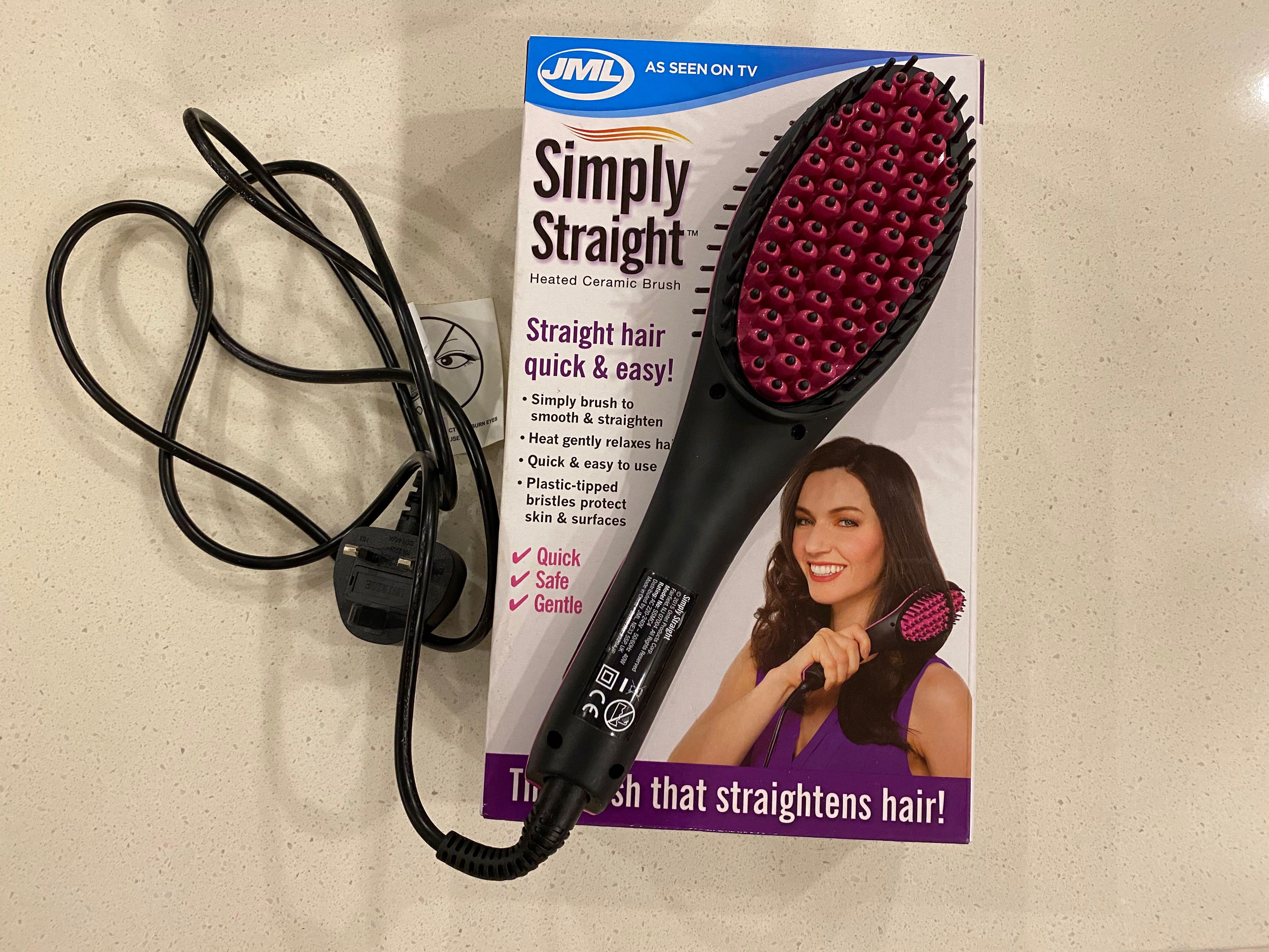 Heated Ceramic Hair Straightening Brush Beauty Personal Care Hair on Carousell