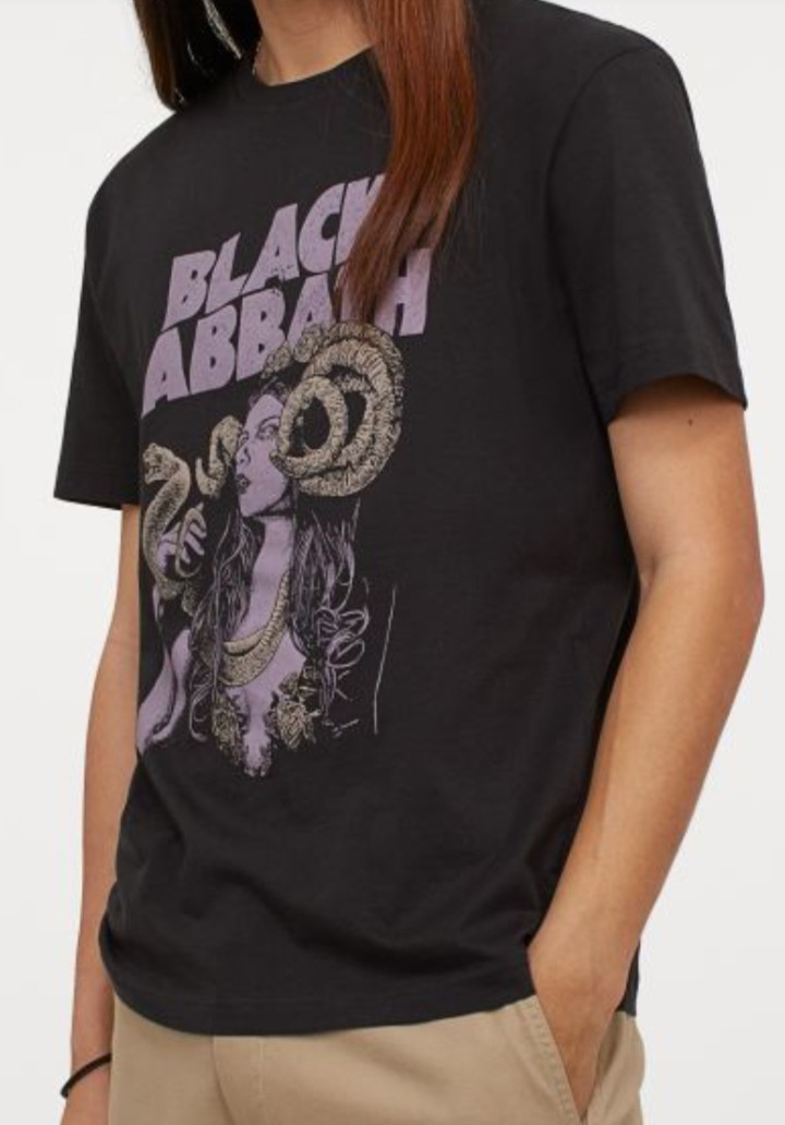 H\u0026M Rockband Shirt Black Sabbath Men 