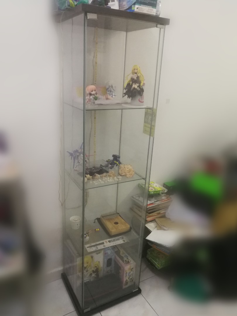 Ikea glass showcase, Furniture & Home Living, Furniture, Shelves