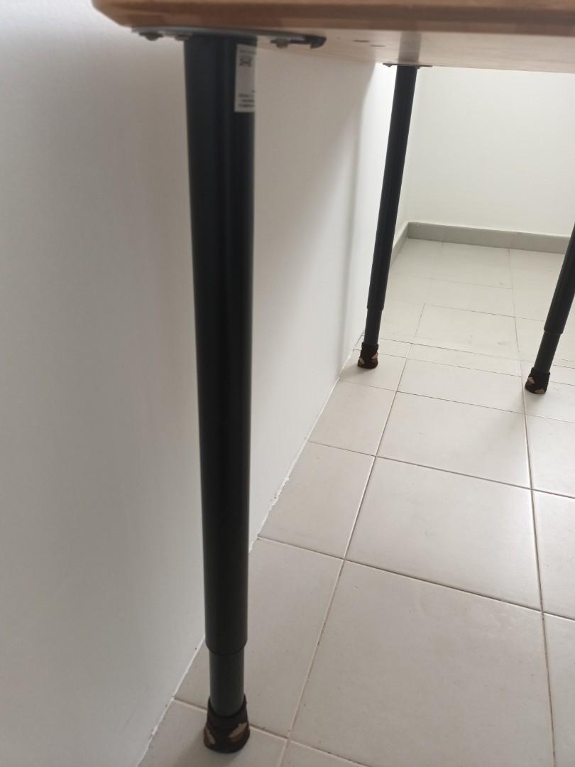 Ikea Olov adjustable height legs with bamboo top, Furniture & Home